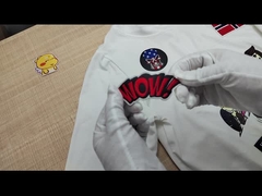 Заплаты письма черепа изготовленные на заказ вышитые с затыловкой прилипателя границы Merrow