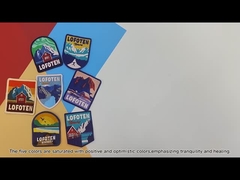 Милым ткань Twill заплаты г-на Волка 5 вышитая цветом изготовленная на заказ с границей вышивки