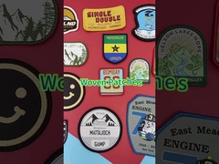 Потоки полиэстера утюжат на заплатах вышивки незаконный лазер отрезал ткань Twill