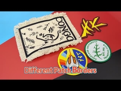 Утюг Twill на изготовленной на заказ вышитой границе отрезка жары границы Merrow заплат