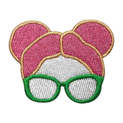 Cool Girl PMS Color Cute Embroidery Patches 3 - 10cm With BSCI Certificate