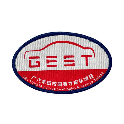 Команда Имя Соткать Значки Крюк и заплаты логотипа Петли Backing Embroidered Компании