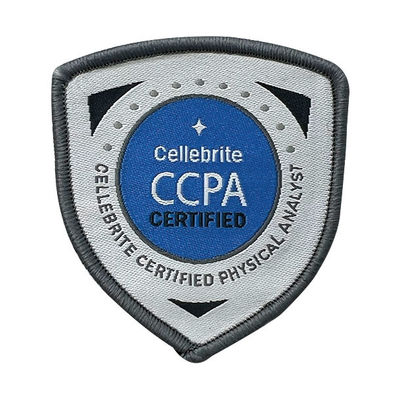 Утюг границы Брауна Merrow логотипа CCPA на заплате заплат вышивки водоустойчивой изготовленной на заказ сплетенной