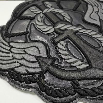 Кожаное прочное 3D вышило заплатам граница отрезка лазера формирует подгонянный