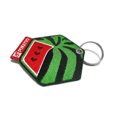 Персонализированное вышитое Keychains, ключ вышивки OEM предпосылки Twill обманывает