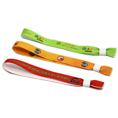 Wristbands ткани партии события диапазонов запястья полиэстера сплетенные лентой напечатанные диапазоном