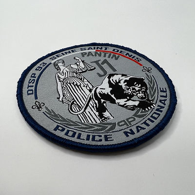 Высокая плотность Overlock вышила значку латает прилипатель собственной личности диаметра 30mm