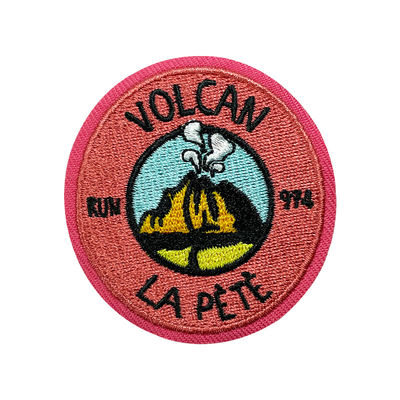 Twill выбил утюг на заплате вышивки круглая одежда латает потоки полиэстера